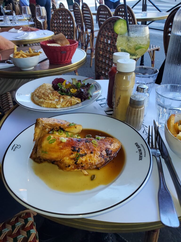 image of Af and Be food at a cafe in Paris