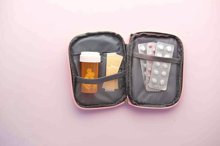 First aid Kit with Medicines and Pills