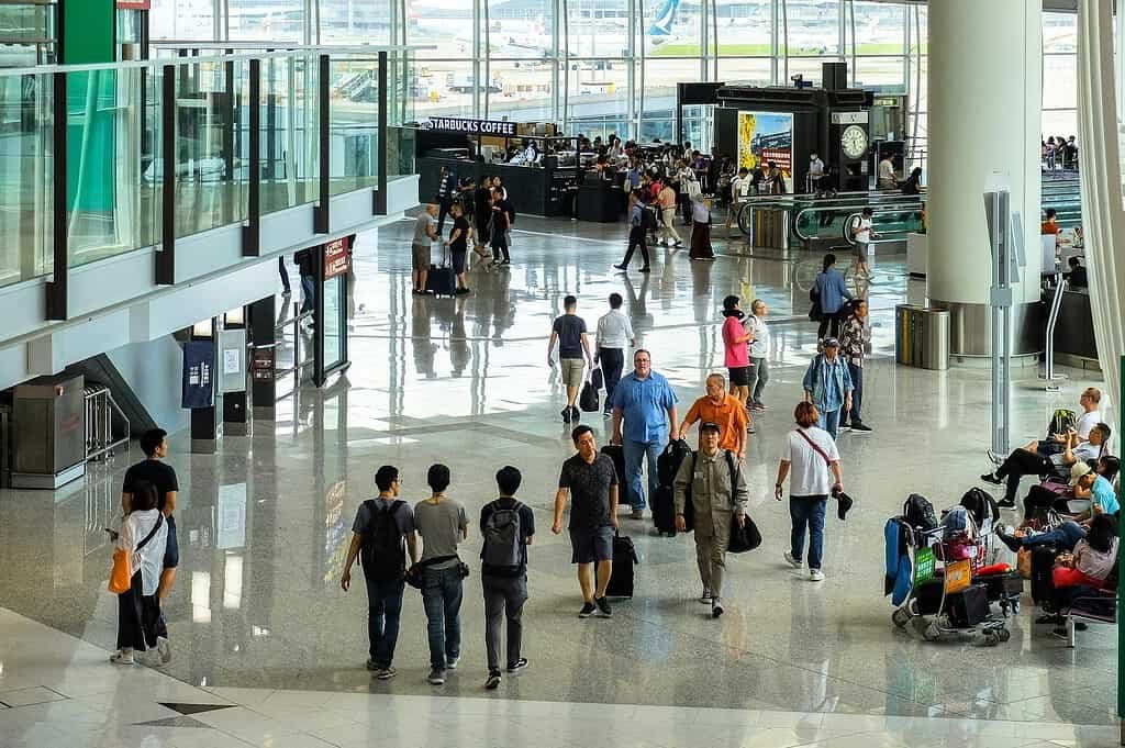 Travelers at the Airport Terminal